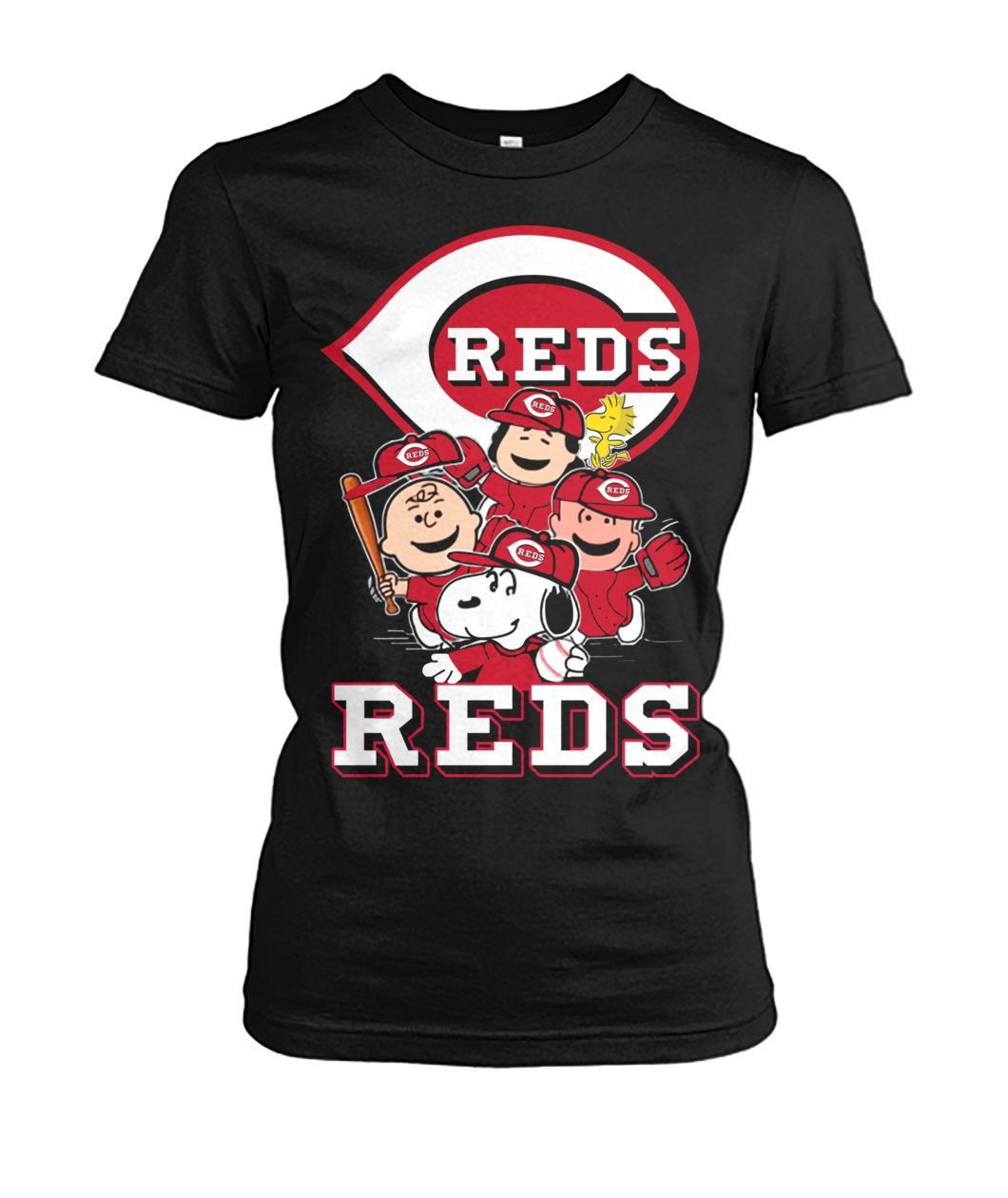 Chicago Reds Baseball Team Fans Charlie Brown Woodstock Snoopy And Friends Disney Fans Shirt