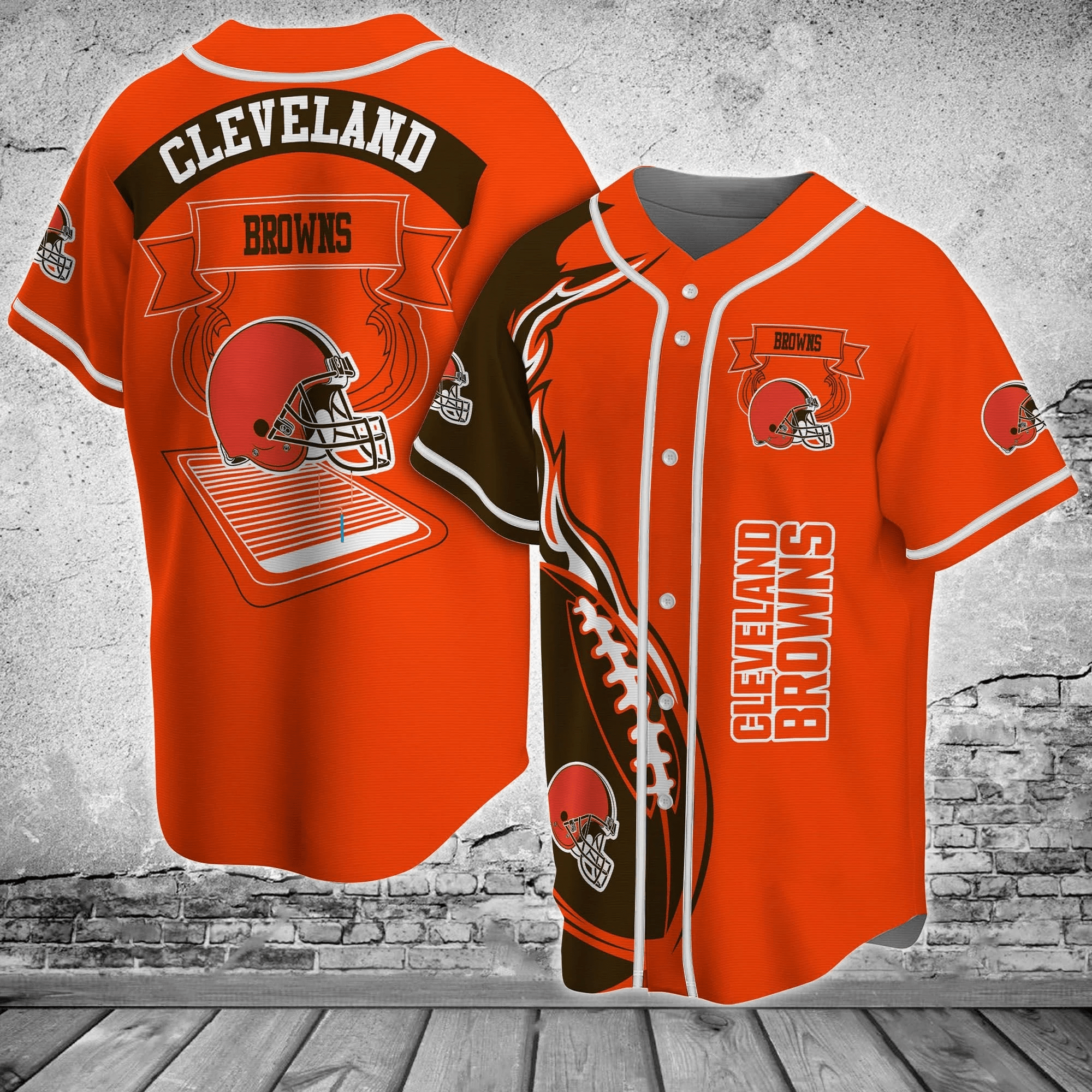 Cleveland Browns NFL Baseball Jersey Shirt