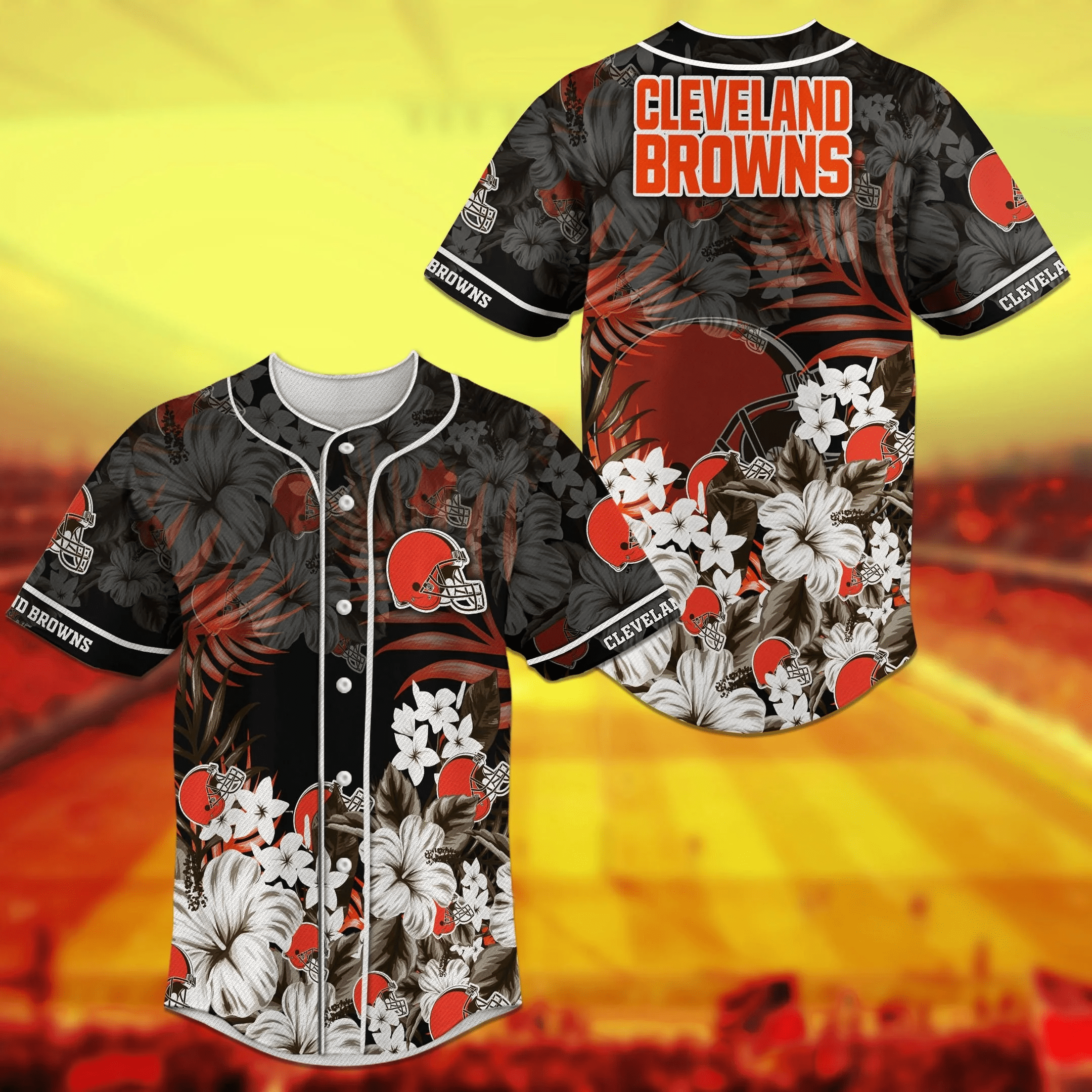 Cleveland Browns NFL Baseball Jersey Shirt