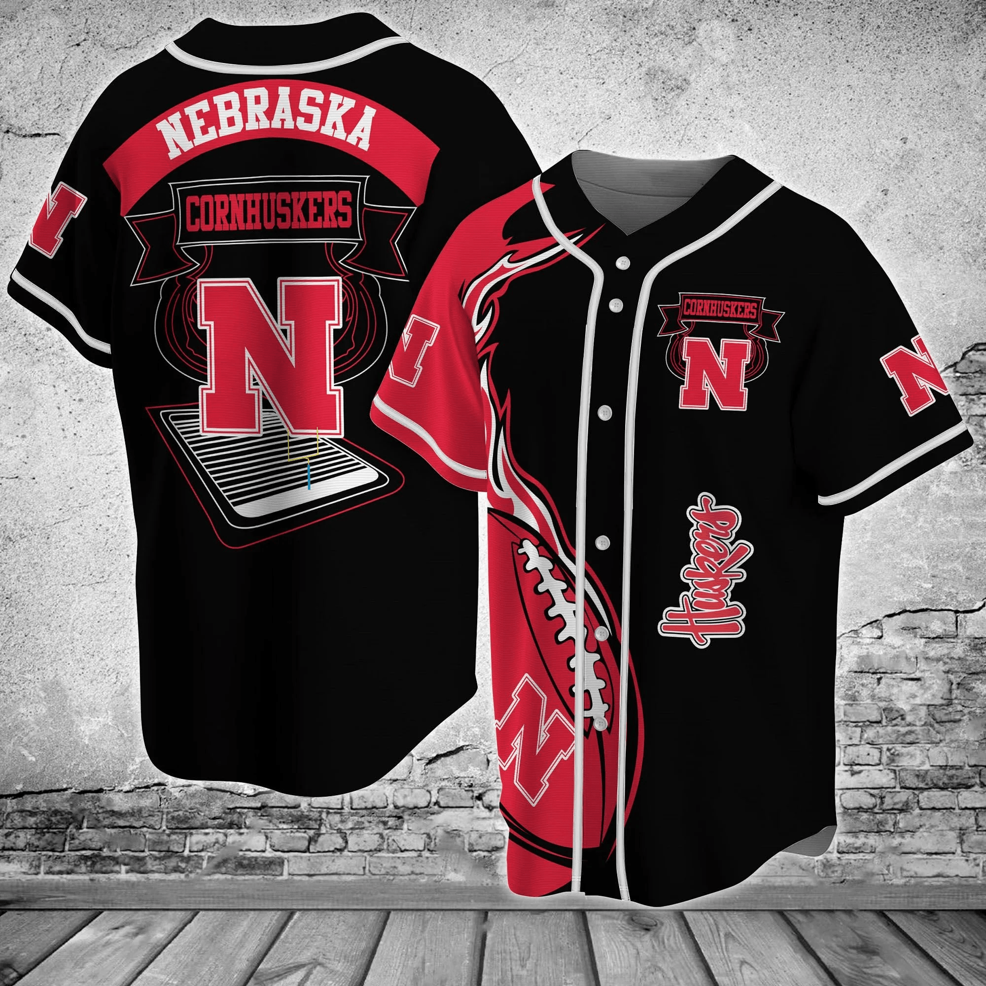 Nebraska Cornhuskers NCAA Baseball Jersey Shirt Classic