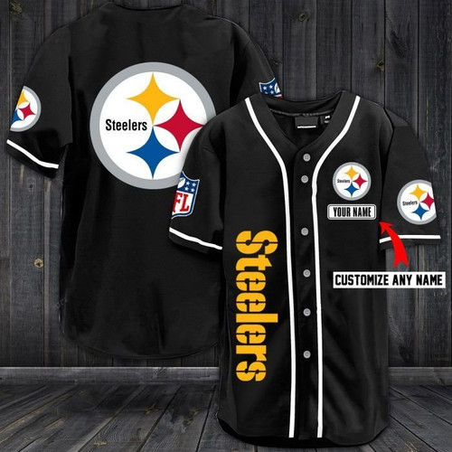 NFL Pittsburgh Steelers Baseball Jersey Shirt FVJ