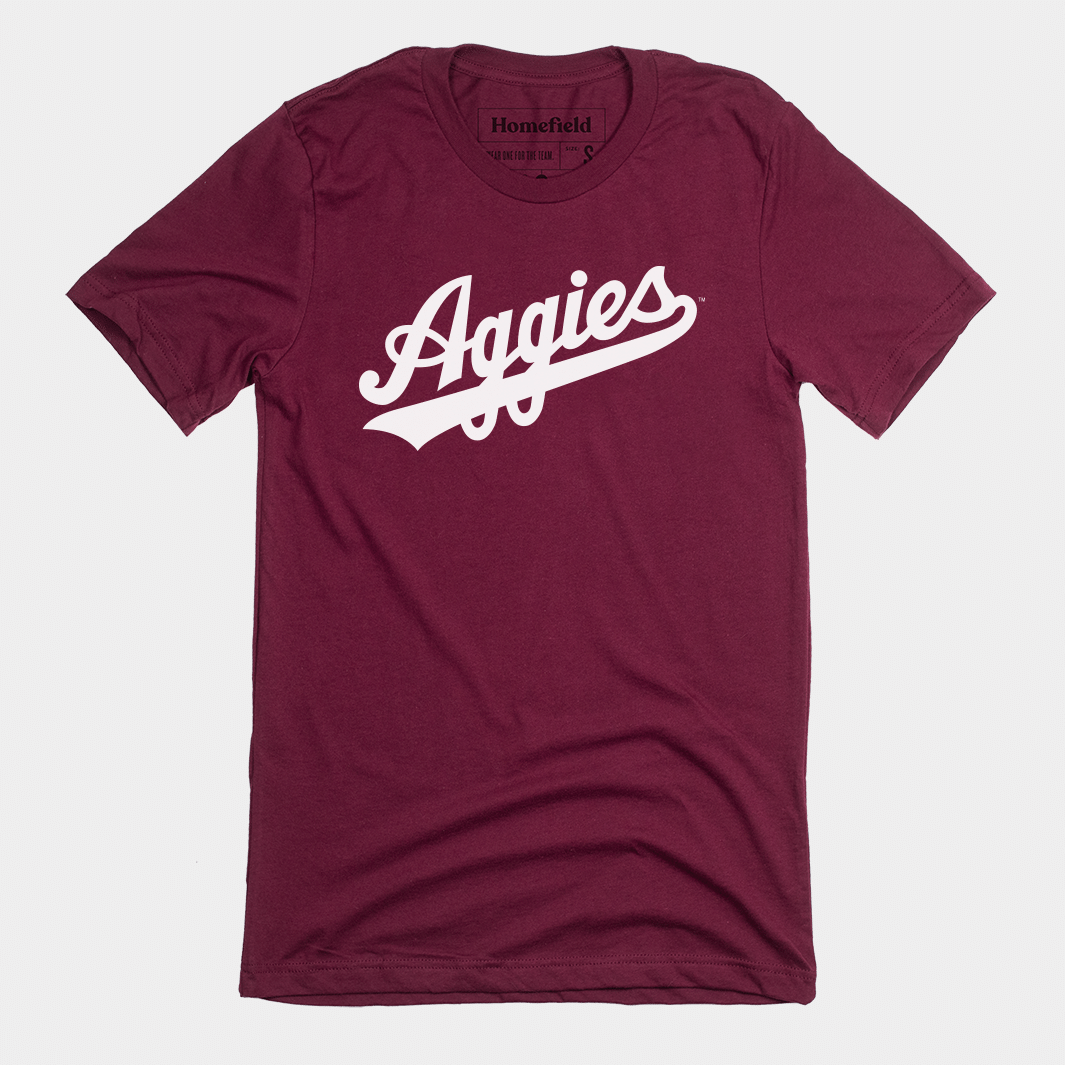 Texas A&M Aggies Baseball Script T Shirt