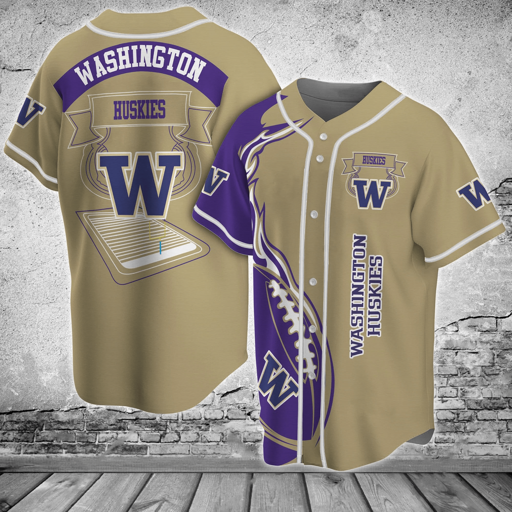  Washington Huskies NCAA Baseball Jersey Shirt Classic