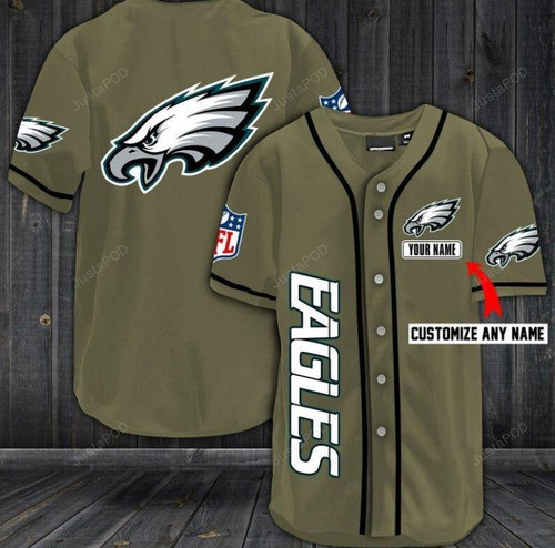 Personalized Eagles NFL Personalized Baseball Jersey Shirt