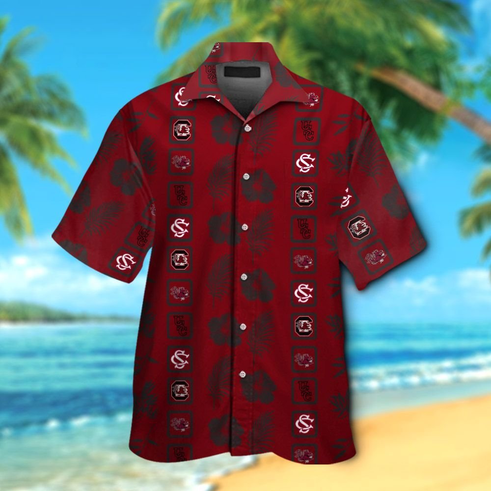 South Carolina Gamecocks Short Sleeve Button Up Tropical Aloha Hawaiian Shirt Set for Men Women Kids