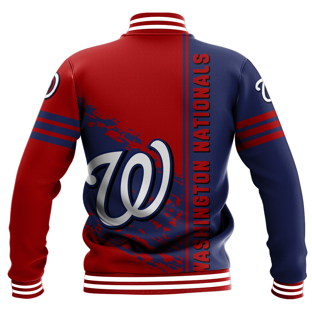 Washington Nationals Baseball Jacket Quarter Style - MLB