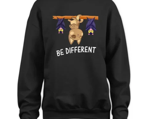 Cat With Bats Be Different Sweatshirt