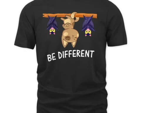 Cat With Bats Be Different T-Shirt