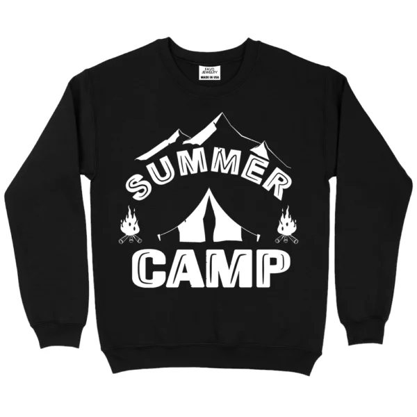 Camping Summer Sweatshirt – Black