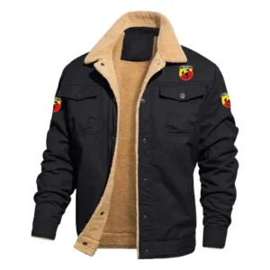 Abarth Cargo Fleece-lined Thick Jacket Warm Thick Coat With Fur Lapel Collar Coat HIHI301224Y10FLJABA