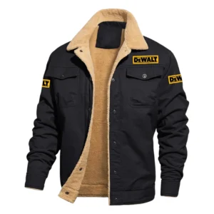 DeWALT Jacket Fleece-lined Thick Jacket Warm Thick Coat With Fur Lapel Collar Coat HIHI020125Y10FLJDEW