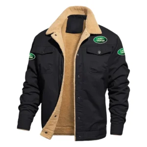 Land Rover Jacket Fleece-lined Thick Jacket Warm Thick Coat With Fur Lapel Collar Coat HIHI070125Y10FLJRAR