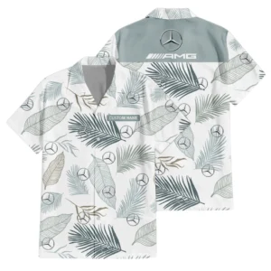 Mercedes AMG Hawaiian Shirt Tropical Leaves Seamless Pattern All-over Print Summer Gift, Custom Name HIHI160125Y7HWLS1AMG