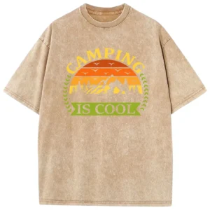 Camping Is Cool Washed Tshirts