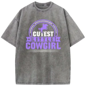 Cutest Little Cowgirl Washed Tshirts