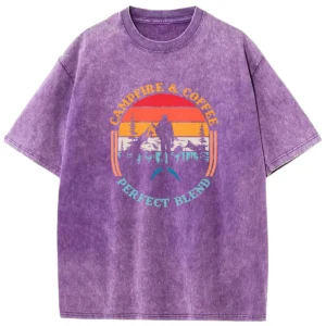 Campfire & Coffee Perfect Blend Washed Tshirts