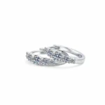 FavoJewelry 5-Stone Moissanite Huggie Hoops VVS1 925 Sterling Silver