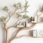 Handcrafted Rustic Tree Bookshelf - Art Handmade Furniture Vintage Office Decor