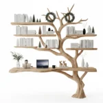 Handcrafted Tree Branch Bookshelf - Rustic Bookcase for Home Decor