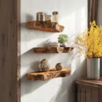 Live Edge Floating Shelf Handcrafted Art for Your Walls