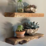 Live Edge Floating Shelf for Kitchen, Bath, or Living Room