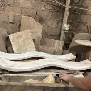 Rustic Solid Wood Wave Floating Shelves Handcrafted2