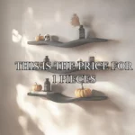 Rustic Solid Wood Wave Floating Shelves Handcrafted