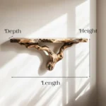 Sculptural Live Edge Branch Floating Shelf - Upcycled Natural Art