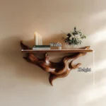Wood Carving Shelf - Floating Shelf Antique for Home and Office Decor