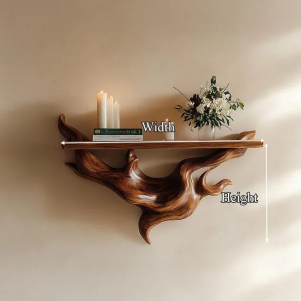Wood Carving Shelf - Floating Shelf Antique for Home and Office Decor