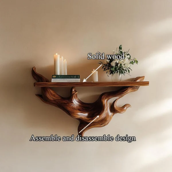 Wood Carving Shelf - Floating Shelf Antique for Home and Office Decor