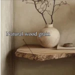 Wood Floating Shelf Wall Mounted Rustic Bedside Natural Live Edge Including Bracket
